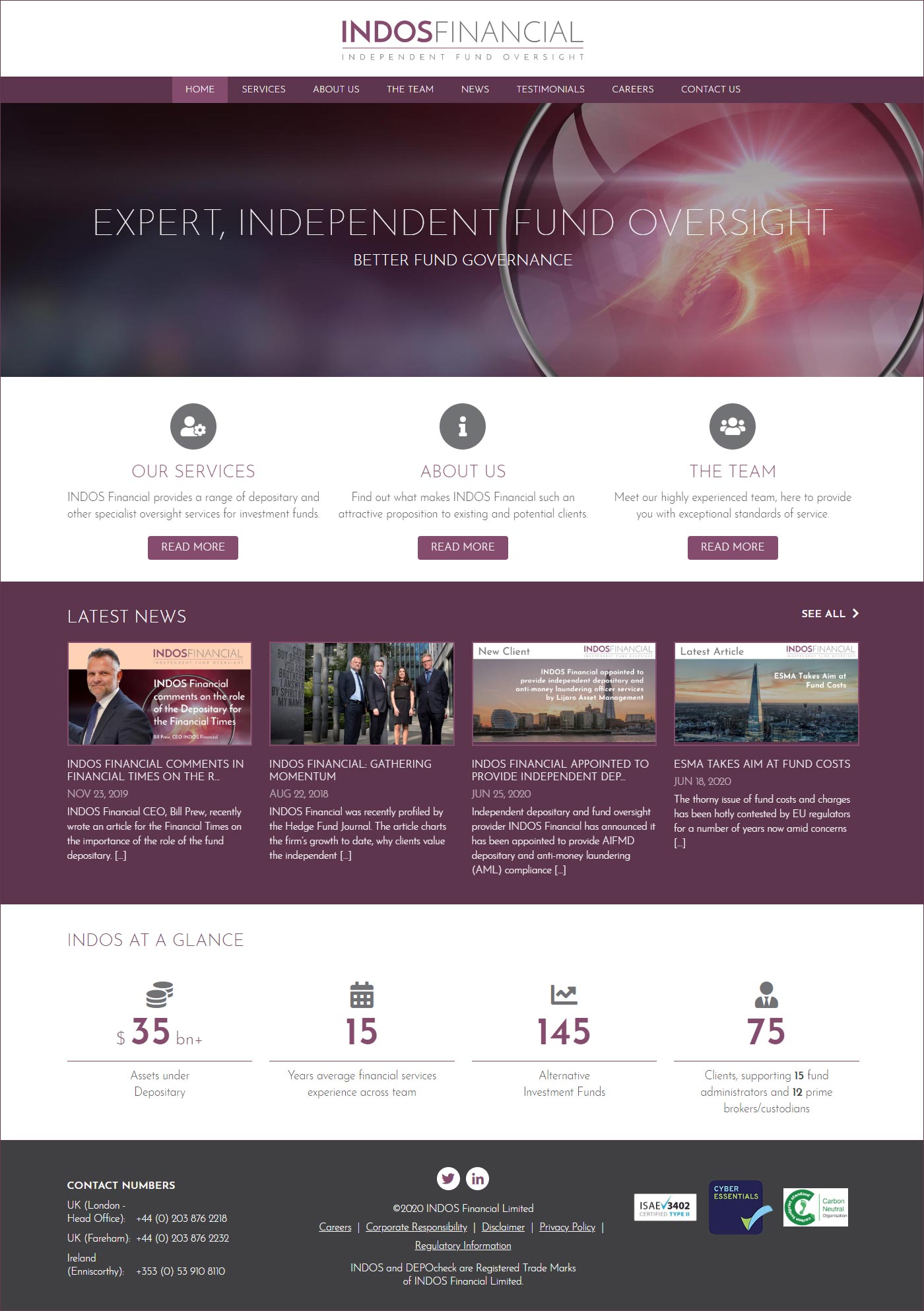 Indos WordPress Website Redesign